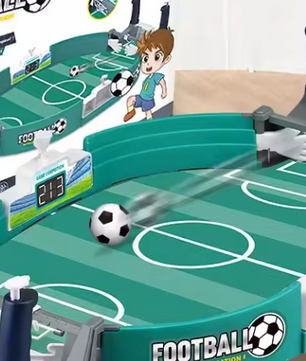 Mini Tafelvoetbal Spel 2-in-1 – Desktop Voetbal en Air Hockey voor 2-4 Personen