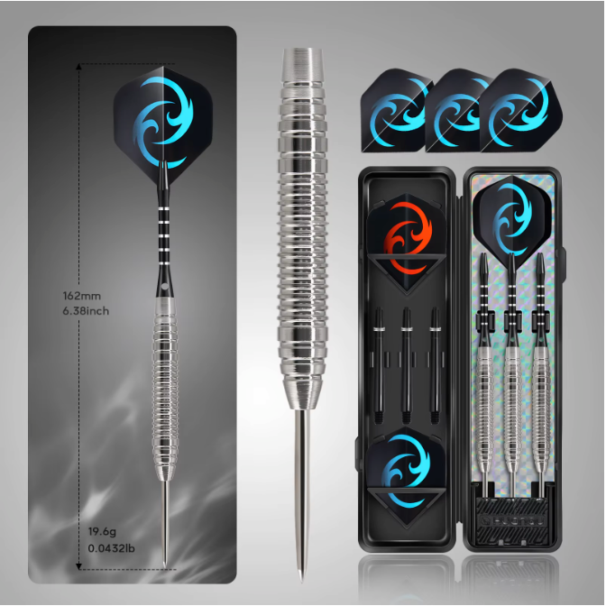 Professionele Dartset 20g – Complete Set met Extra Shafts, Flights en Opbergdoos