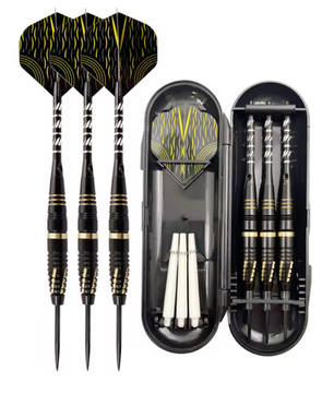 Stalen Dartpijlen Set van 3 – Lichtgewicht Darts met Vervangbare Shafts en Opbergdoos