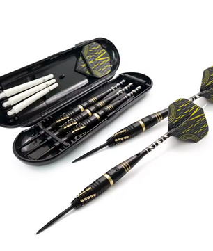 Stalen Dartpijlen Set van 3 – Lichtgewicht Darts met Vervangbare Shafts en Opbergdoos