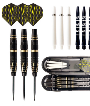Stalen Dartpijlen Set van 3 – Lichtgewicht Darts met Vervangbare Shafts en Opbergdoos