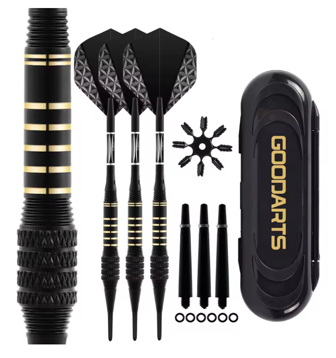 Soft Tip Dartpijlen 18g Set – Professionele Darts met Extra Shafts en Opbergdoos