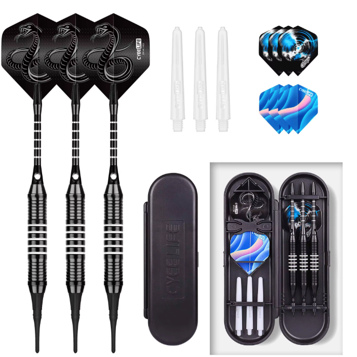 Soft Tip Dartpijlen 18g Set – Professionele Darts met Opbergdoos voor Elektronisch Dartbord