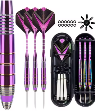 Stalen Dartpijlen 22g Set van 3 – Professionele Darts met Aluminium Shafts en Opbergdoos