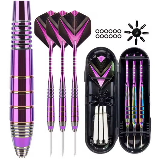 Stalen Dartpijlen 22g Set van 3 – Professionele Darts met Aluminium Shafts en Opbergdoos