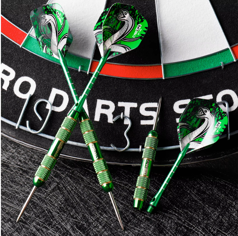 Stalen Dartpijlen 24g Set van 3 – Professionele Darts met Koperen Barrel en Flights