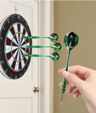 Stalen Dartpijlen 24g Set van 3 – Professionele Darts met Koperen Barrel en Flights