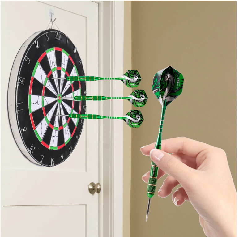 Stalen Dartpijlen 24g Set van 3 – Professionele Darts met Koperen Barrel en Flights