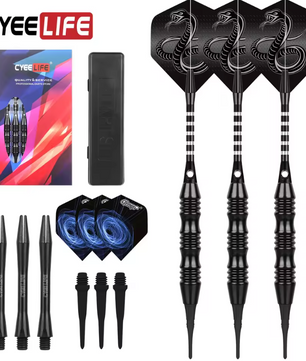 Soft Tip Dartpijlen 20g Set van 3 – Professionele Darts met Aluminium Shafts en Flights