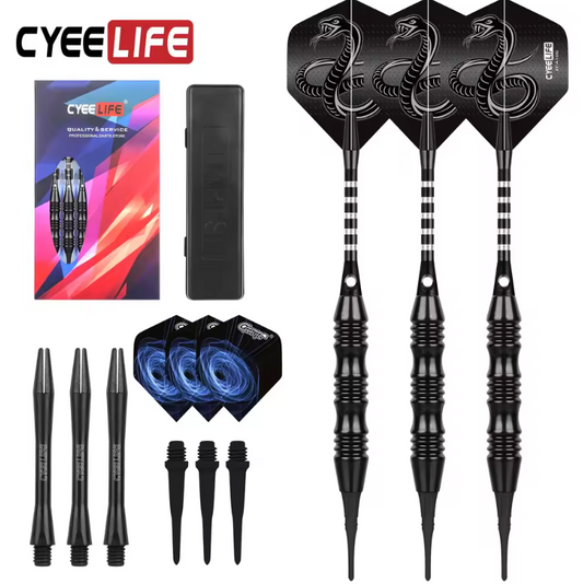 Soft Tip Dartpijlen 20g Set van 3 – Professionele Darts met Aluminium Shafts en Flights