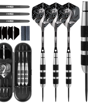 Stalen Dartpijlen 26g Set van 3 – Professionele Darts met Aluminium Shafts en Opbergdoos