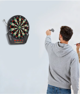 Elektrisch Dartbord met 6 Darts – LED Scorebord, 27 Spellen en Automatische Puntentelling