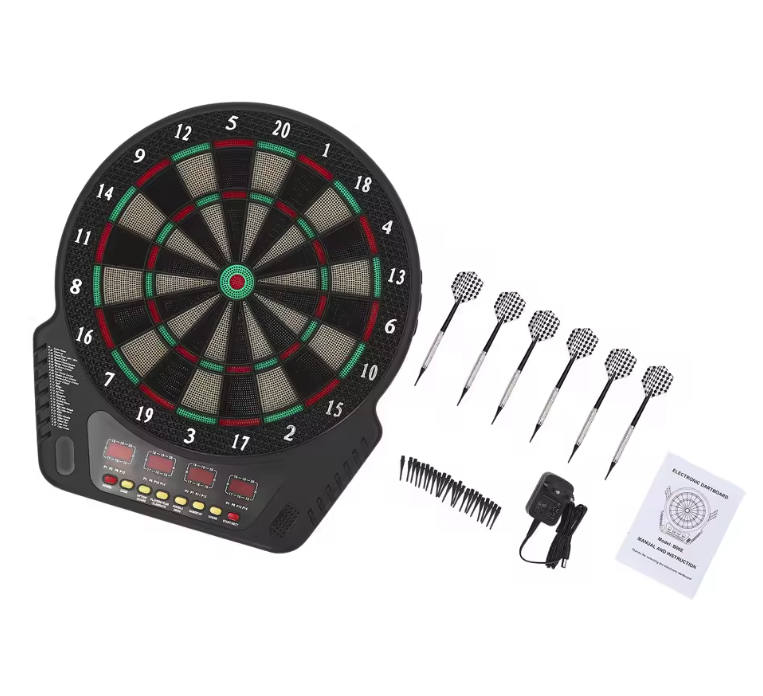 Elektrisch Dartbord met 6 Darts – LED Display, 27 Spellen en Automatische Scoretelling