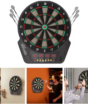 Elektrisch Dartbord met 6 Darts – LED Display, 27 Spellen en Automatische Scoretelling
