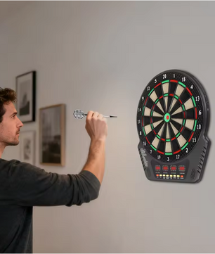 Elektrisch Dartbord met 6 Darts – LED Display, 27 Spellen en Automatische Scoretelling