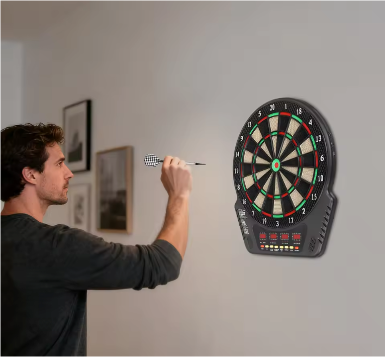 Elektrisch Dartbord met 6 Darts – LED Display, 27 Spellen en Automatische Scoretelling