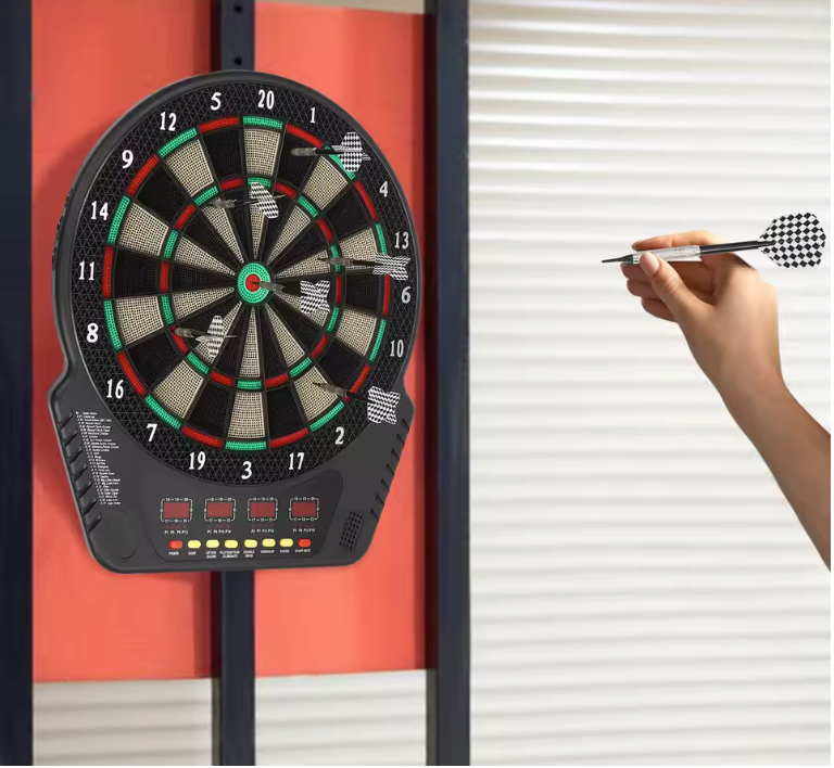 Elektrisch Dartbord met 6 Darts – LED Display, 27 Spellen en Automatische Scoretelling