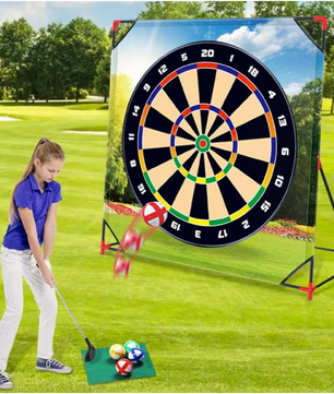 Golf Chipping Game Set – Oefenmat met Targets, Scorebord en Clubs
