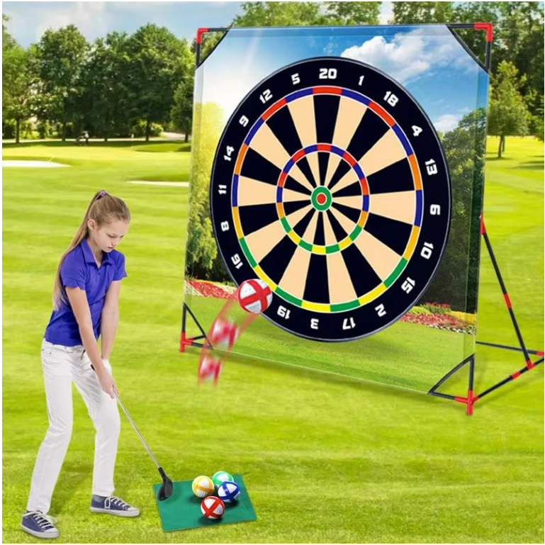 Golf Chipping Game Set – Oefenmat met Targets, Scorebord en Clubs
