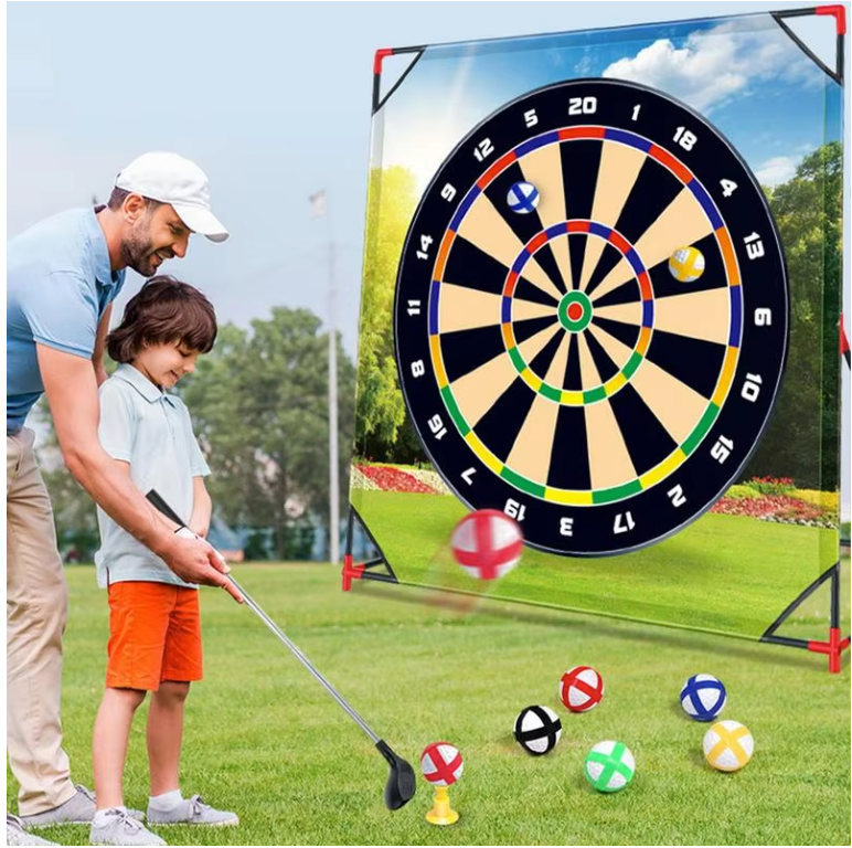 Golf Chipping Game Set – Oefenmat met Targets, Scorebord en Clubs