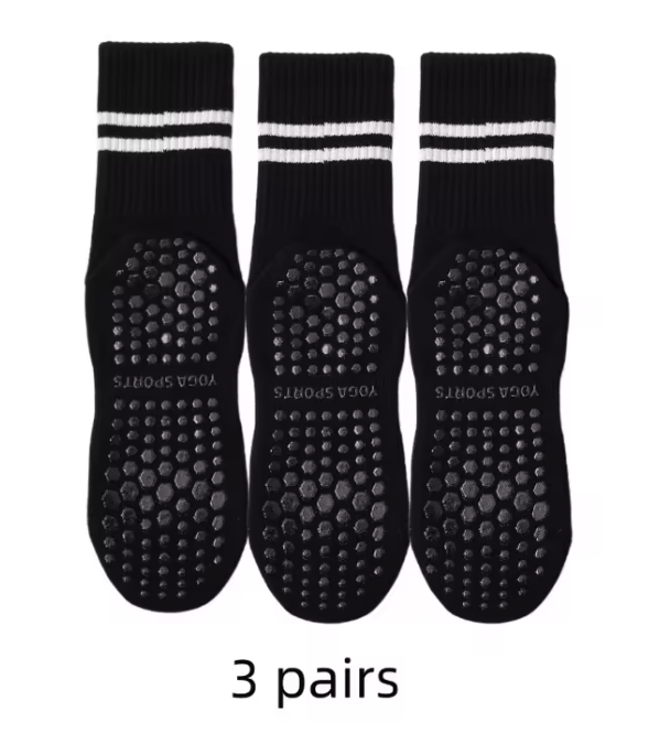 Yoga Sokken 3-Pack – Antislip Katoenen Sport Sokken voor Pilates en Fitness