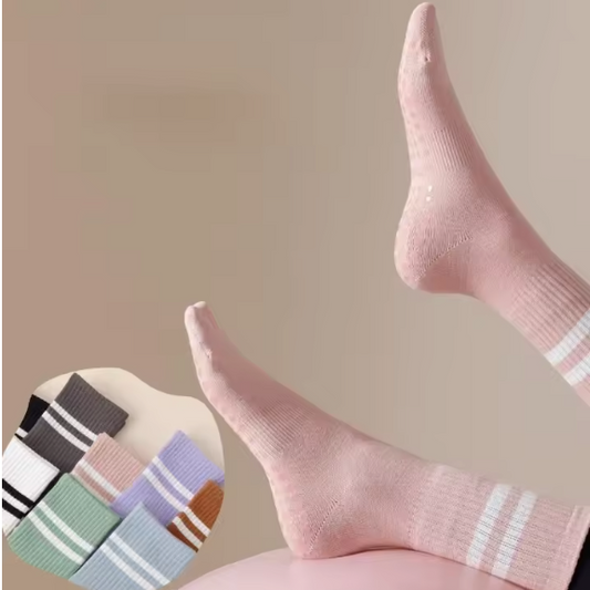 Yoga Sokken 3-Pack – Antislip Katoenen Sport Sokken voor Pilates en Fitness