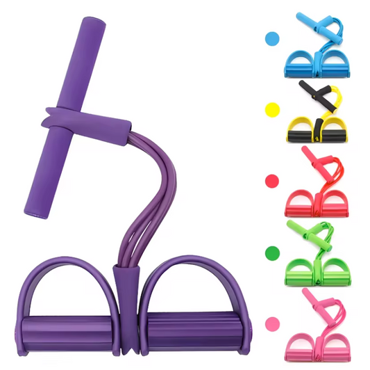 Fitness Pedal Trainer met Weerstandsbanden – Multifunctionele Ab Trainer voor Thuis Workout