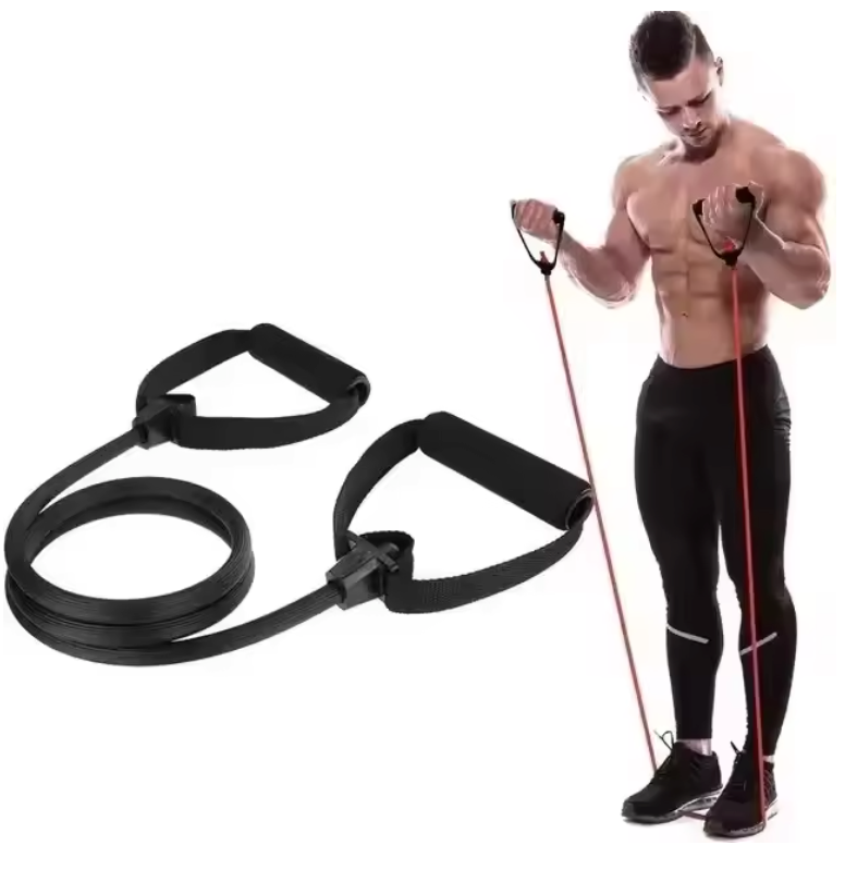 Pilates Bar Set met Weerstandsbanden – Yoga Fitness Stick voor Thuis Workout en Full Body Training`
