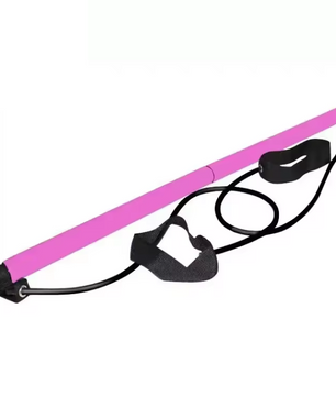 Pilates Bar Set met Weerstandsbanden – Yoga Fitness Stick voor Thuis Workout en Full Body Training`