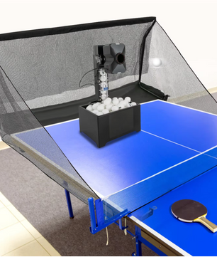 Tafeltennis Robot met Afstandsbediening – Automatische Pingpong Trainer met 100 Ballen Capaciteit