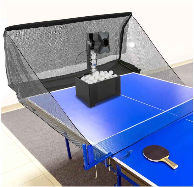 Tafeltennis Robot met Afstandsbediening – Automatische Pingpong Trainer met 100 Ballen Capaciteit