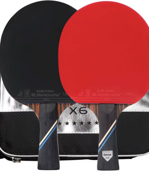 Professionele Tafeltennis Bat Set – Carbon Pingpong Racket met Rubbers en Opbergtas