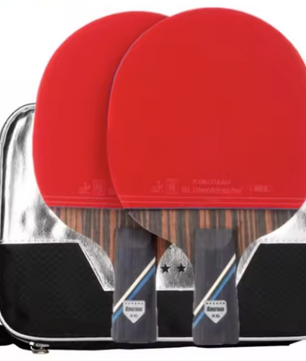 Professionele Tafeltennis Bat Set – Carbon Pingpong Racket met Rubbers en Opbergtas