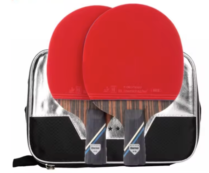 Professionele Tafeltennis Bat Set – Carbon Pingpong Racket met Rubbers en Opbergtas