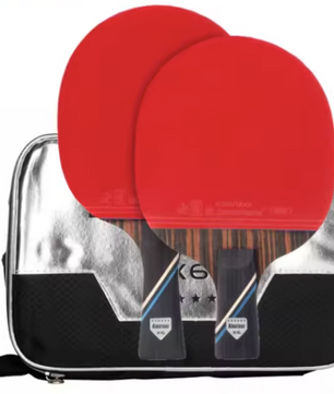 Professionele Tafeltennis Bat Set – Carbon Pingpong Racket met Rubbers en Opbergtas