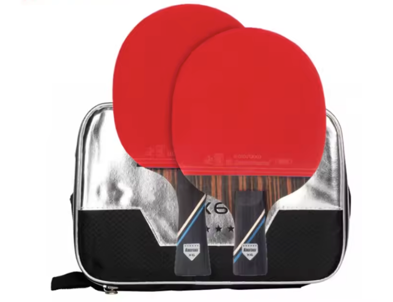 Professionele Tafeltennis Bat Set – Carbon Pingpong Racket met Rubbers en Opbergtas