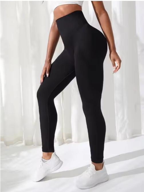 Dames Fitness Legging – Naadloze Hoge Taille Yoga Broek met Stretch en Compressie