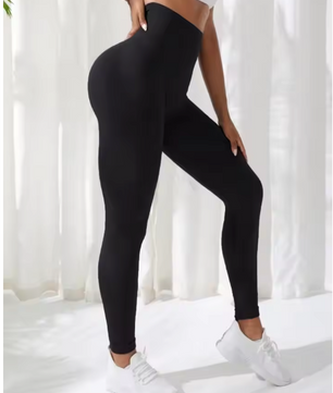 Dames Fitness Legging – Naadloze Hoge Taille Yoga Broek met Stretch en Compressie