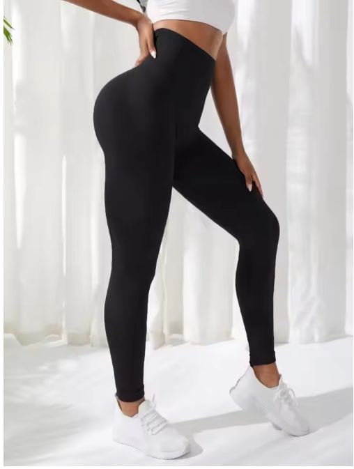 Dames Fitness Legging – Naadloze Hoge Taille Yoga Broek met Stretch en Compressie