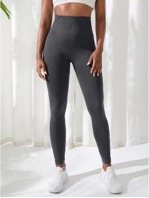 Dames Fitness Legging – Naadloze Hoge Taille Yoga Broek met Stretch en Compressie