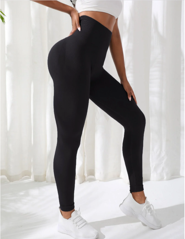 Dames Fitness Legging – Naadloze Hoge Taille Yoga Broek met Stretch en Compressie
