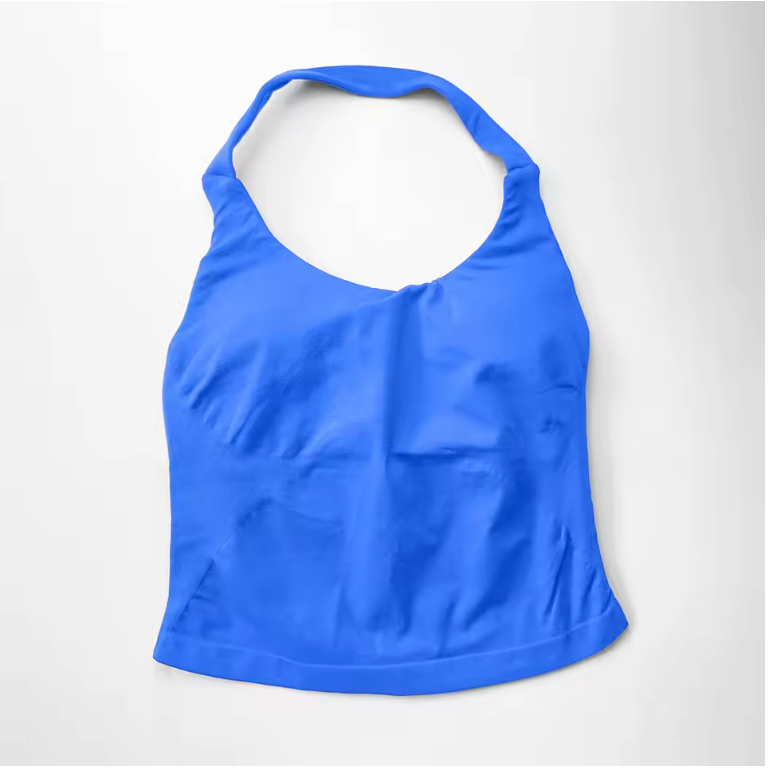 Dames Sport Top – Halter Fitness Tanktop met Padding en Stretch voor Yoga en Training