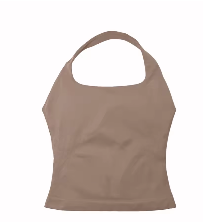 Dames Sport Top – Halter Fitness Tanktop met Padding en Stretch voor Yoga en Training