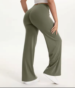 Dames Yogabroek – Rechte Pijpen Sportbroek met Stretch en Comfort voor Fitness en Pilates
