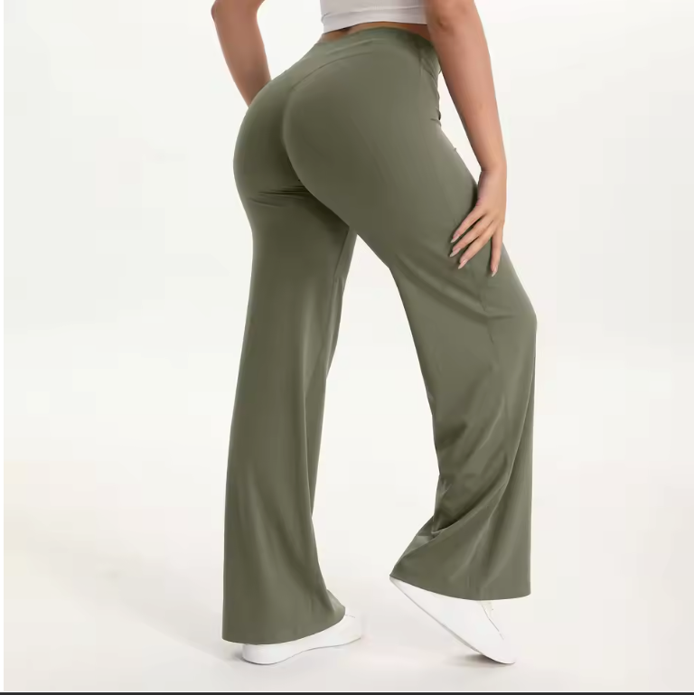 Dames Yogabroek – Rechte Pijpen Sportbroek met Stretch en Comfort voor Fitness en Pilates