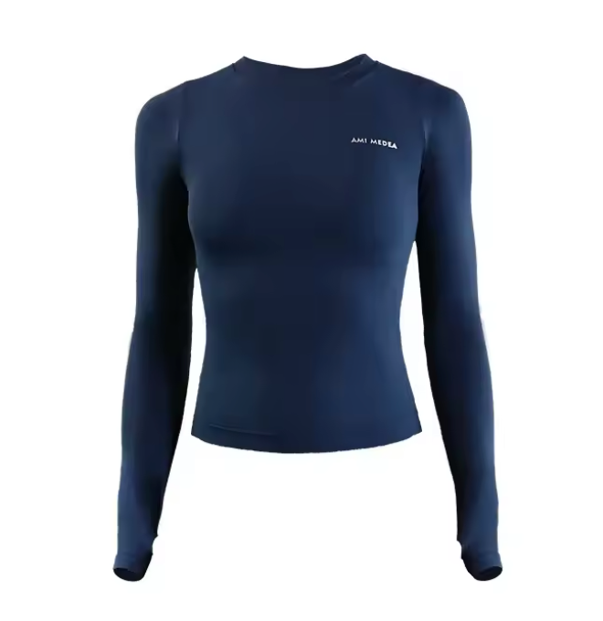 Dames Sport Crop Top Lange Mouw – Stretch Yogashirt voor Fitness, Hardlopen en Training