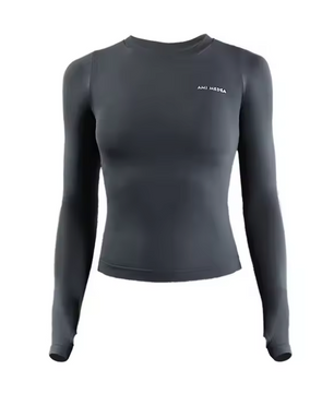 Dames Sport Crop Top Lange Mouw – Stretch Yogashirt voor Fitness, Hardlopen en Training