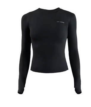 Dames Sport Crop Top Lange Mouw – Stretch Yogashirt voor Fitness, Hardlopen en Training