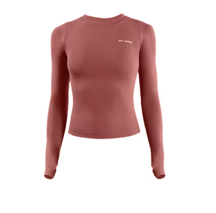 Dames Sport Crop Top Lange Mouw – Stretch Yogashirt voor Fitness, Hardlopen en Training
