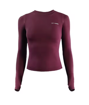 Dames Sport Crop Top Lange Mouw – Stretch Yogashirt voor Fitness, Hardlopen en Training